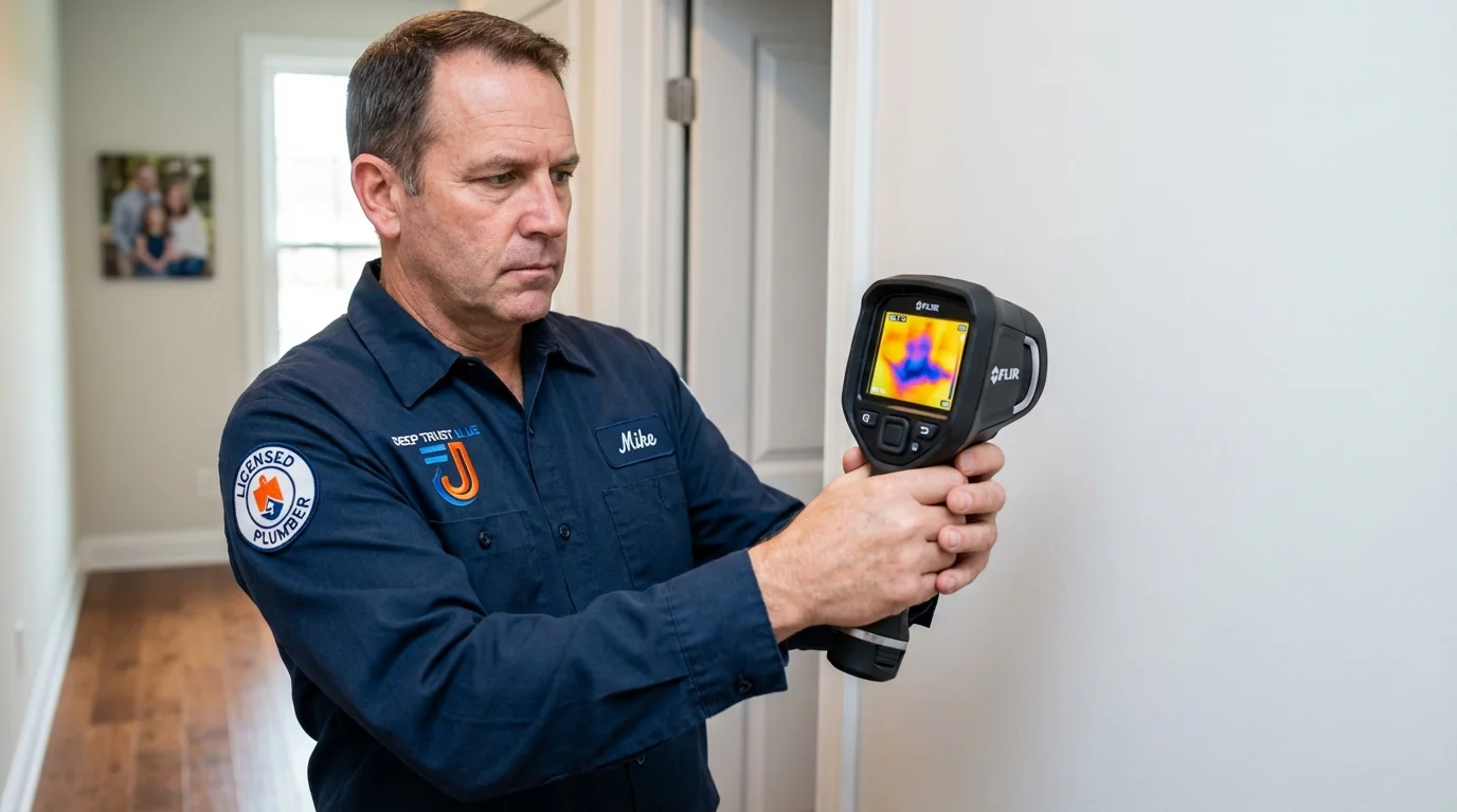 Thermal imaging leak detection by Johns Plumbing LLC in Blissfield